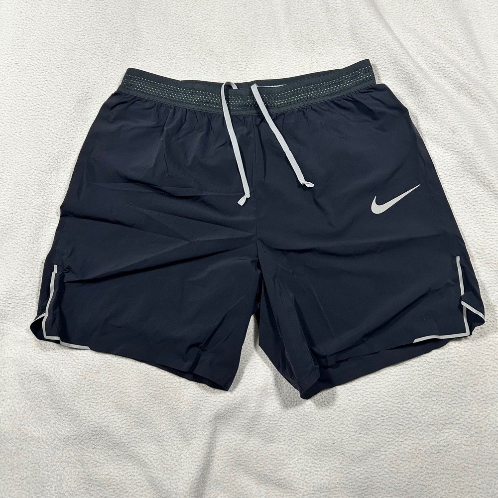 Nike Aeroswift Flash Running Shorts Mens Large Black 5" Reflective